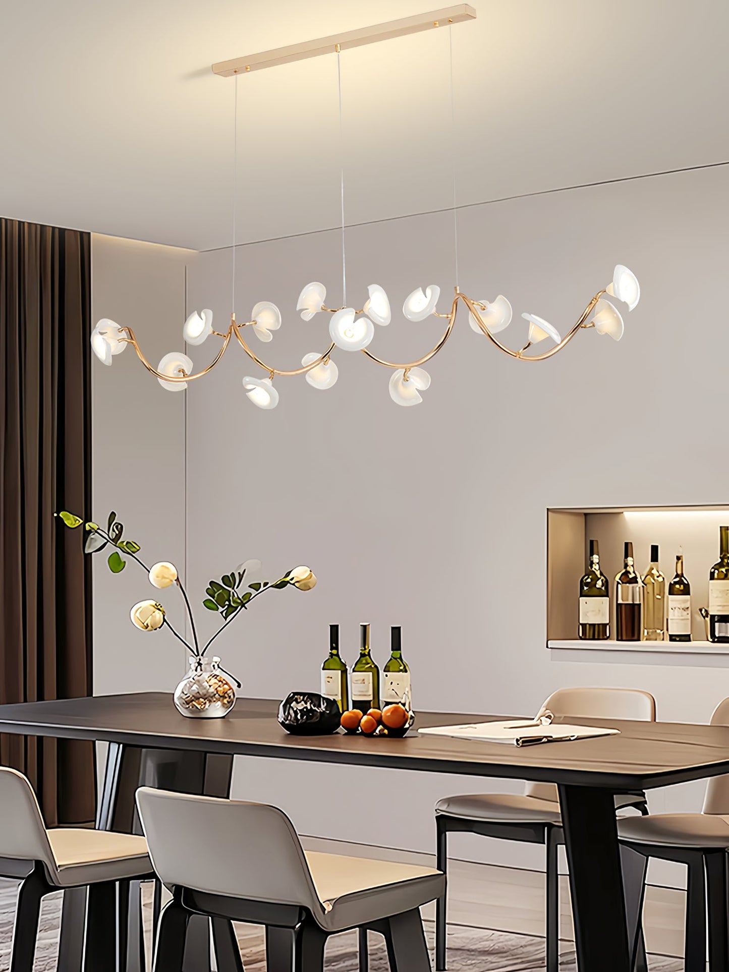 Cerisium Blossom Chandelier - Elegant Design with Adjustable Height &