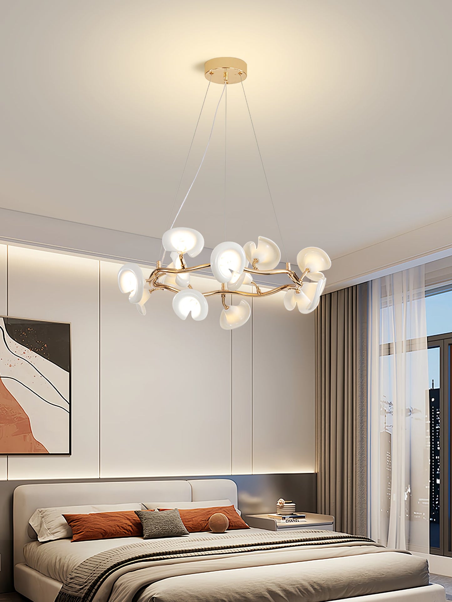 Cerisium Blossom Chandelier - Elegant Design with Adjustable Height &