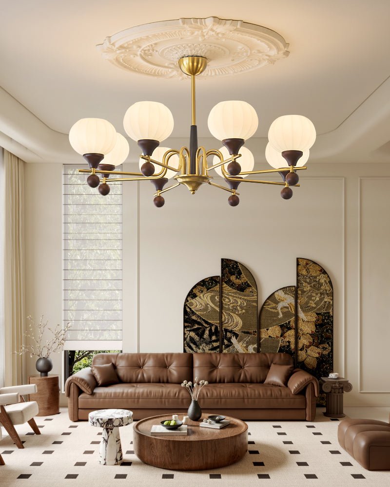 Ceylian Crystal Chandelier - Elegant Lighting with Adjustable Brightne