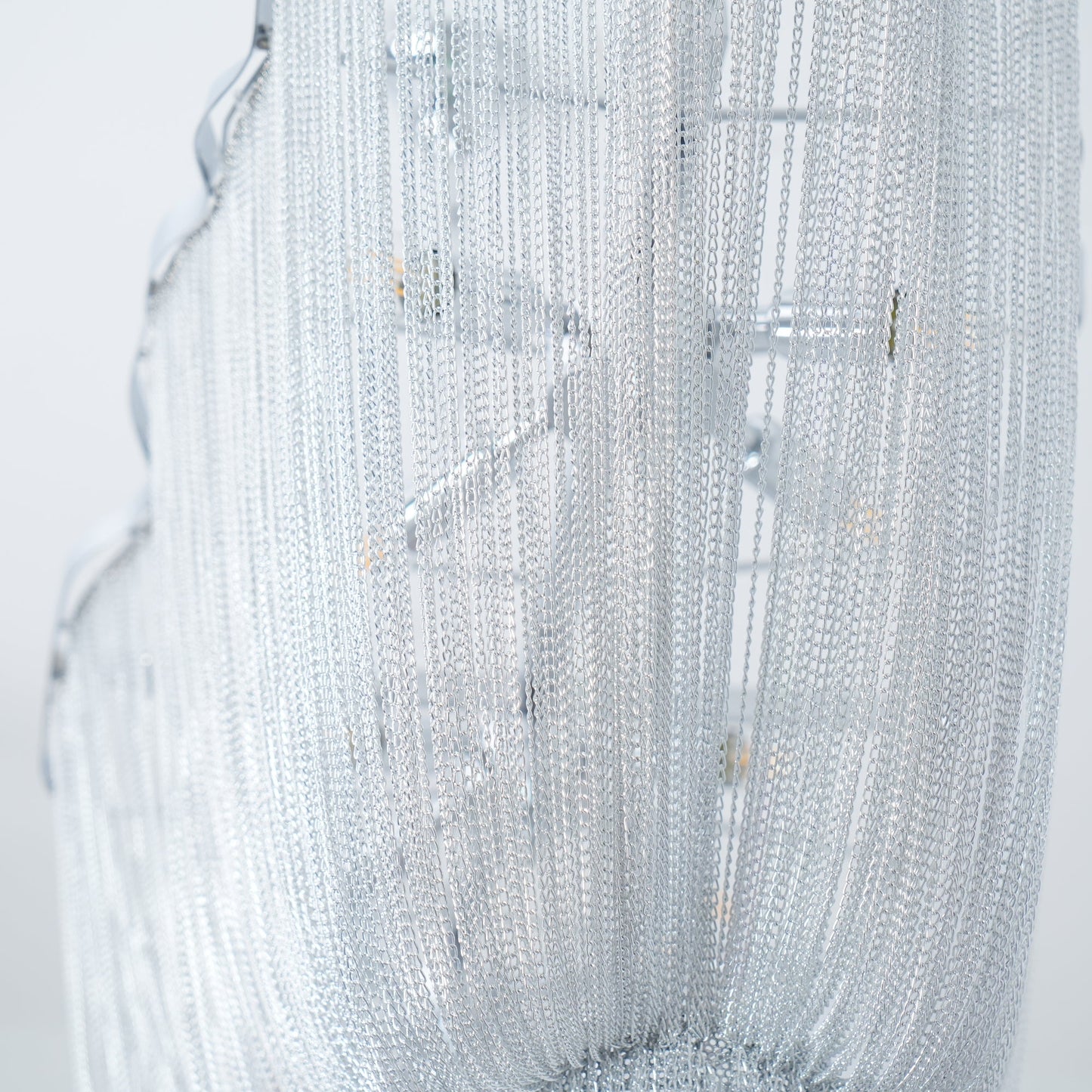 Elegant Shimmering Chandelier with Adjustable Height & Crystal Accents