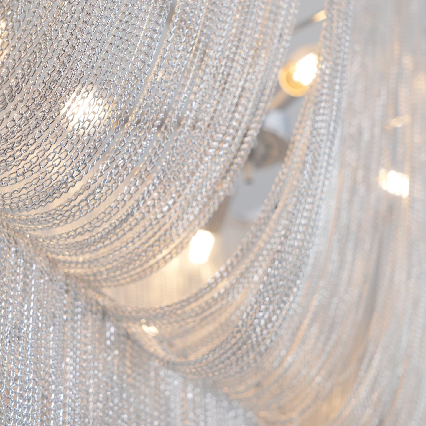 Elegant Shimmering Chandelier with Adjustable Height & Crystal Accents