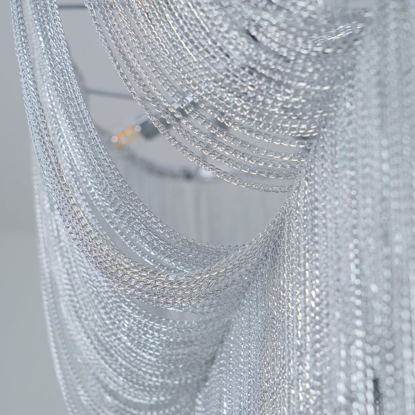 Elegant Shimmering Chandelier with Adjustable Height & Crystal Accents