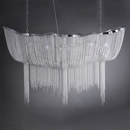 Elegant Shimmering Chandelier with Adjustable Height & Crystal Accents