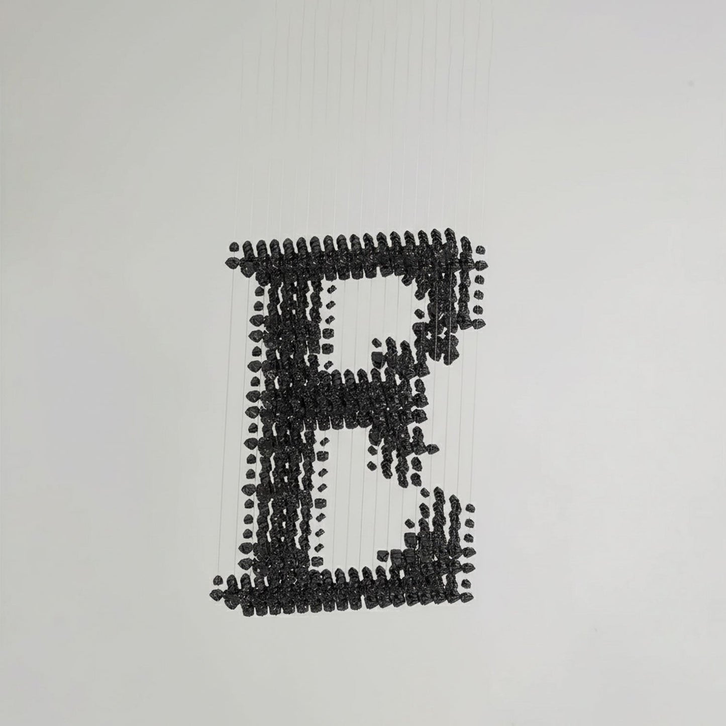 Elegant Black Stone Chandeliers - Adjustable Height, Energy Efficient