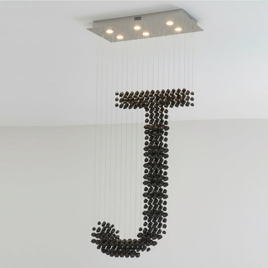 Elegant Charcoal Chandeliers - Adjustable Height, Energy Efficient Lig