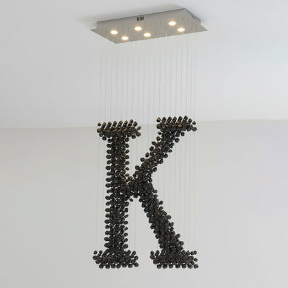Charcoal Chandeliers K - Elegant Design with Adjustable Brightness & E