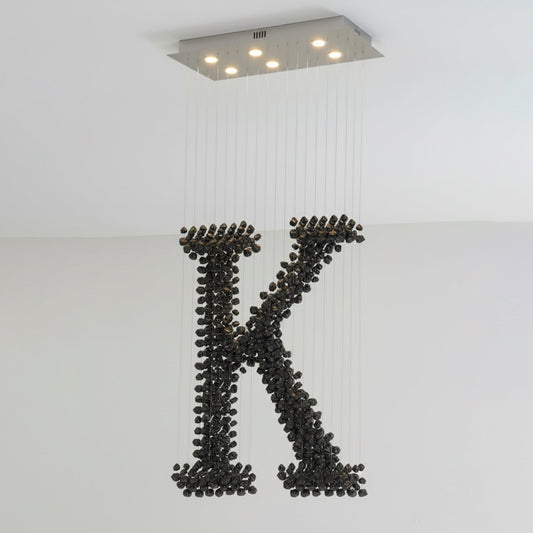 Charcoal Chandeliers K - Elegant Design with Adjustable Brightness & E
