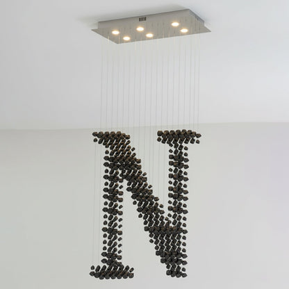 Charcoal Chandeliers - Elegant Lighting with Adjustable Brightness