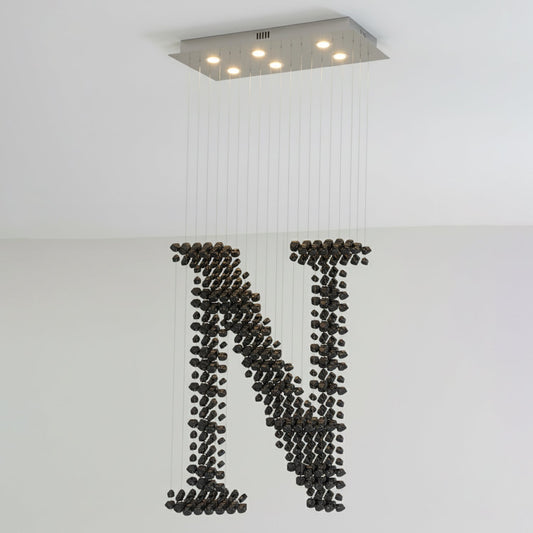 Charcoal Chandeliers - Elegant Lighting with Adjustable Brightness