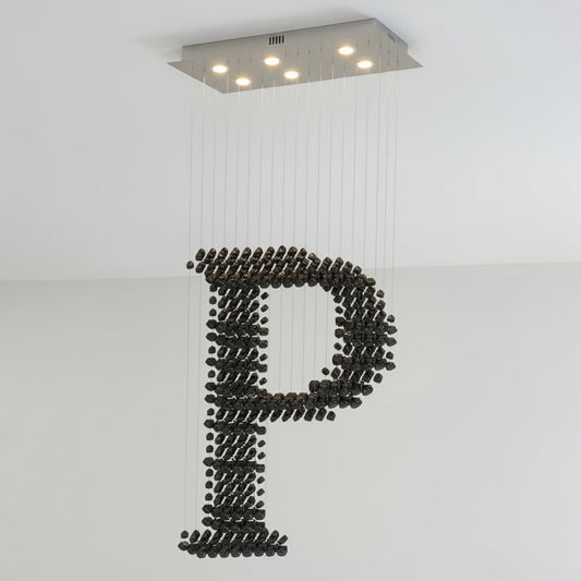Elegant Charcoal Chandeliers - Adjustable Height & Energy Efficient