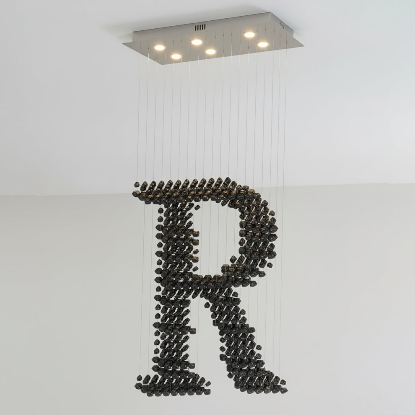 Elegant Charcoal Chandeliers - Adjustable Height, Energy Efficient Lig