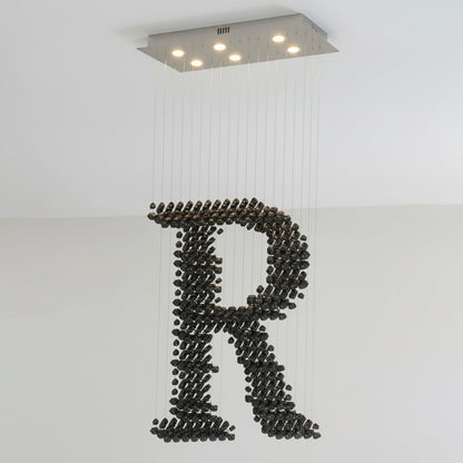 Elegant Charcoal Chandeliers - Adjustable Height, Energy Efficient Lig
