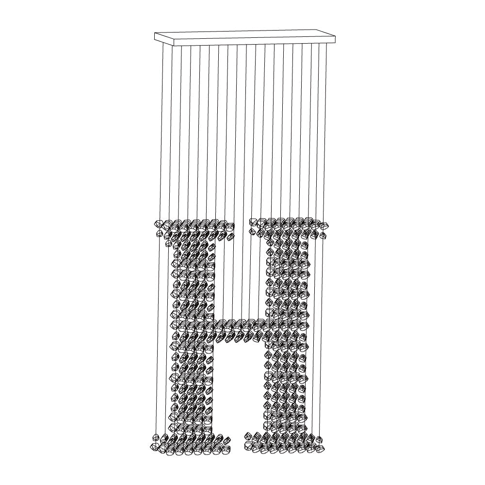 Charcoal Chandeliers G to L - Elegant Design, Adjustable Height
