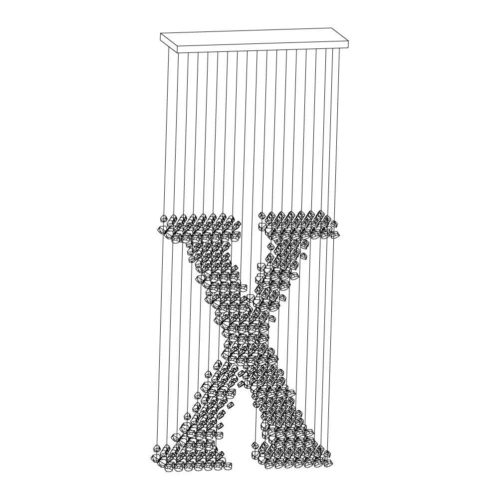 Charcoal Chandeliers X - Elegant Design with Adjustable Brightness