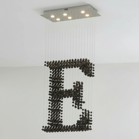 Elegant Charcoal Chandeliers - Adjustable Height, Energy Efficient Lig