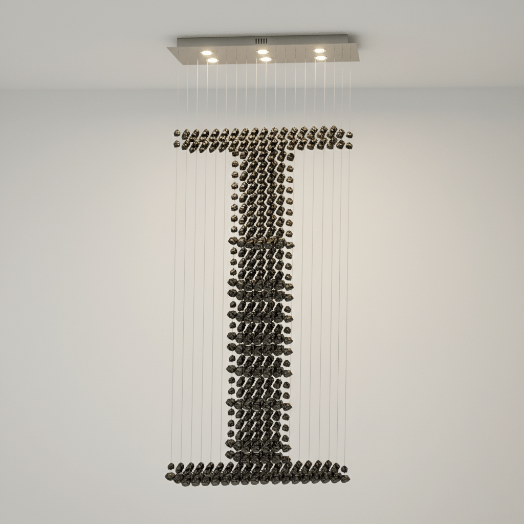 Charcoal Chandeliers - Elegant Design with Dimmable LED Lights