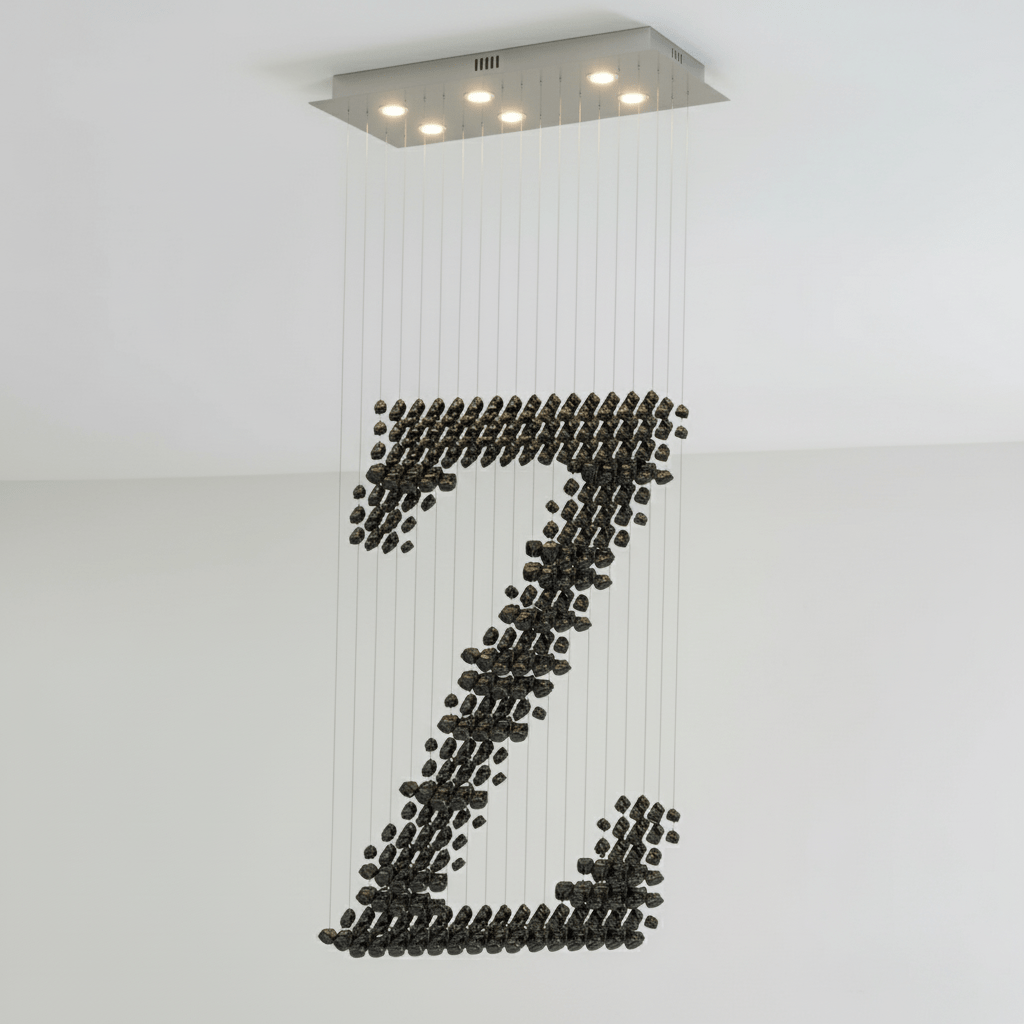 Charcoal Chandeliers Z - Elegant Lighting with Adjustable Brightness