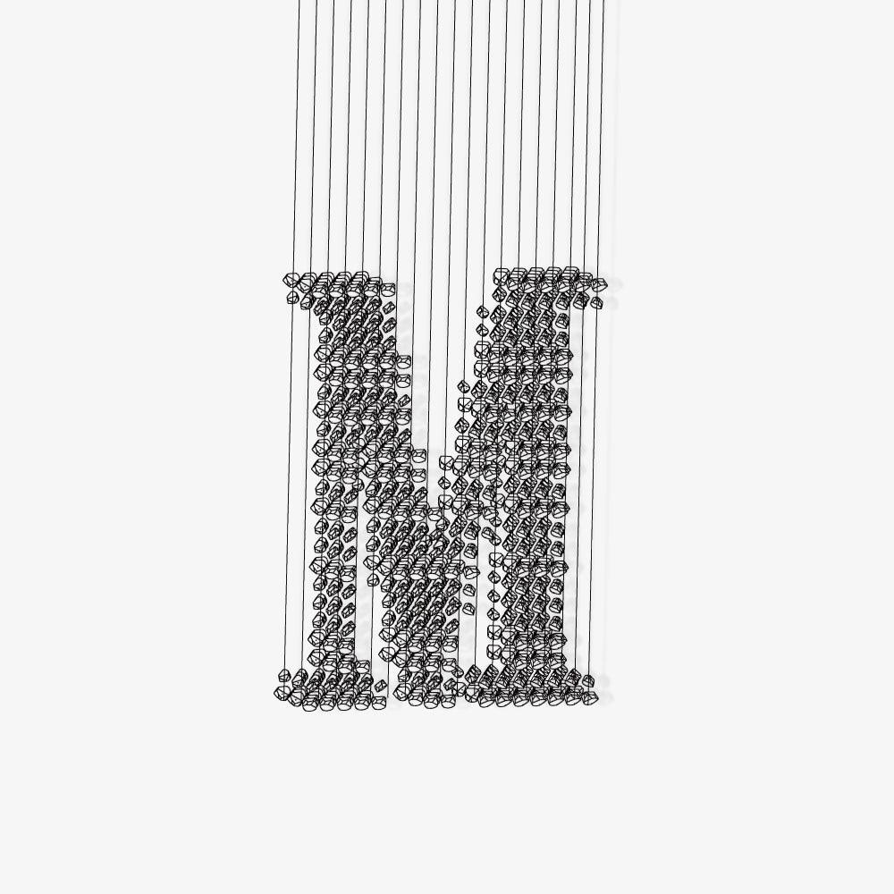 Charcoal Chandeliers M - Elegant Design with Adjustable Height & LED L
