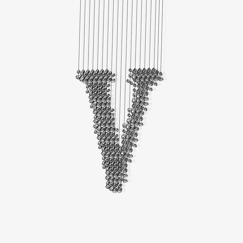 Charcoal Chandeliers V - Elegant Design with Adjustable Height & LED L