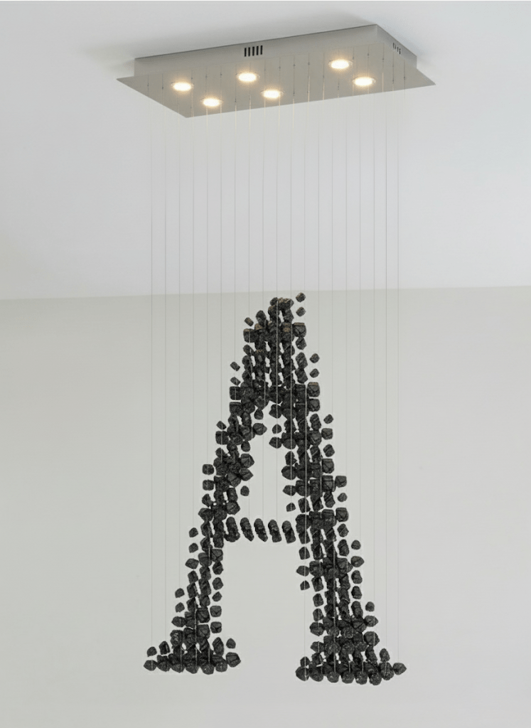 Charcoal Chandeliers A - Elegant Design with Adjustable Height & LED L