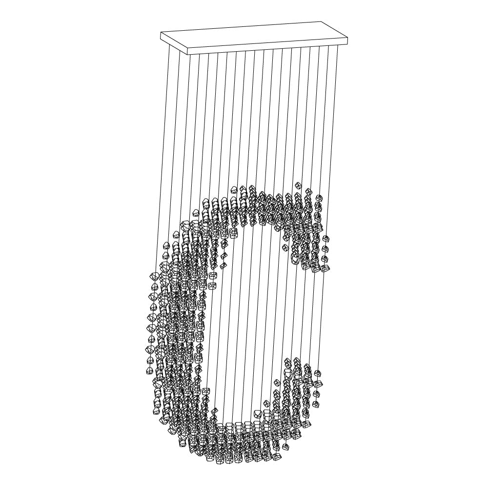Elegant Black Stone Chandeliers - Adjustable Height, Energy Efficient