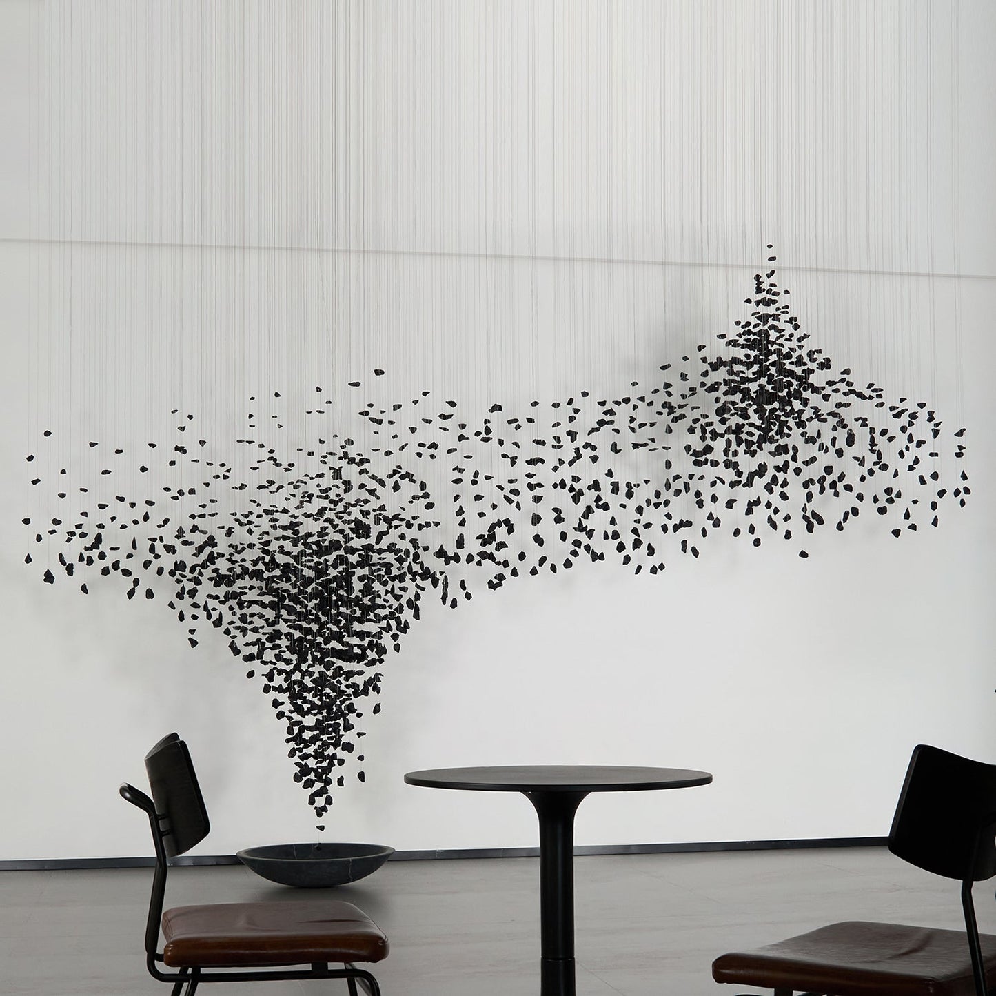 Charcoal Hourglass Chandelier - Modern Design with Adjustable Height