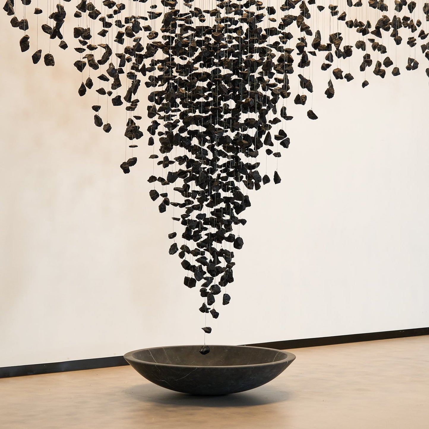 Charcoal Hourglass Chandelier - Modern Design with Adjustable Height