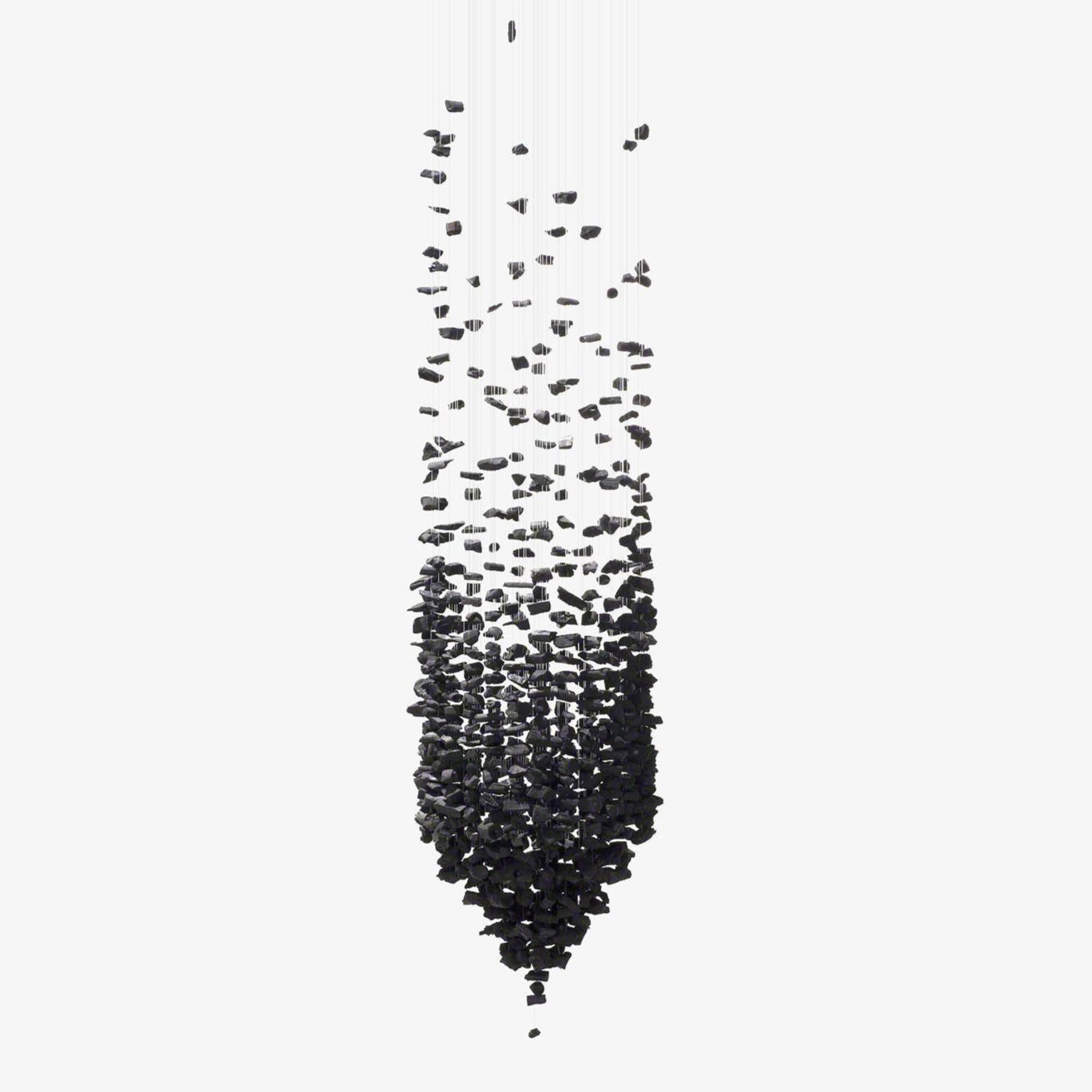 Elegant Black Stone Chandeliers - Adjustable Height, Energy Efficient