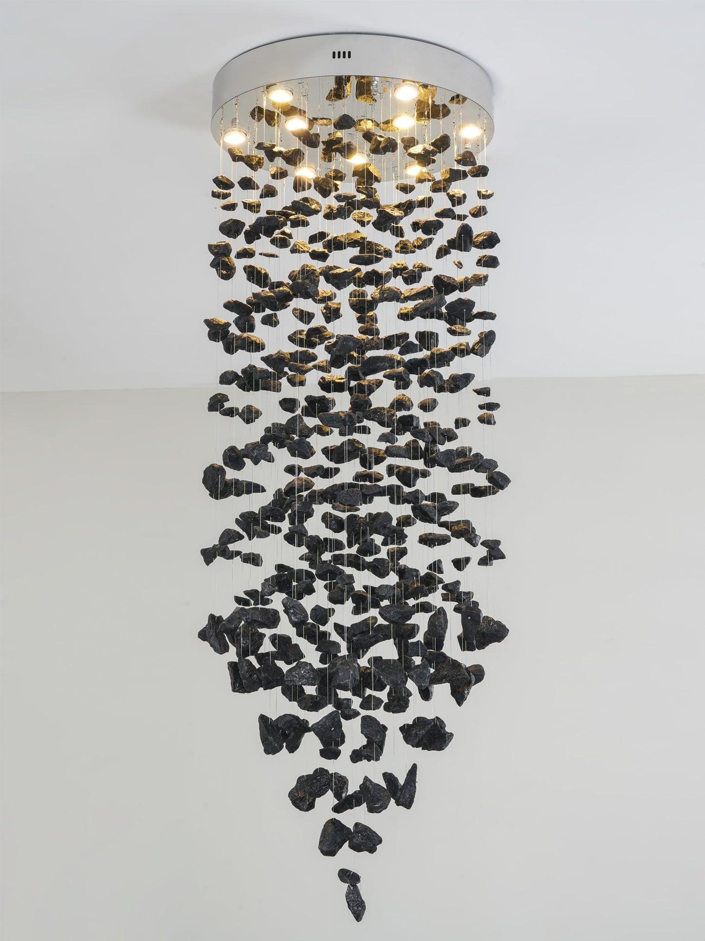 Charcoal Chandeliers G to L - Elegant Design, Adjustable Height