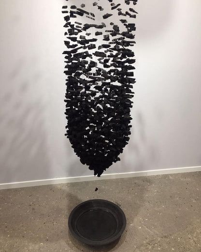 Elegant Black Stone Chandeliers - Adjustable Height, Energy Efficient