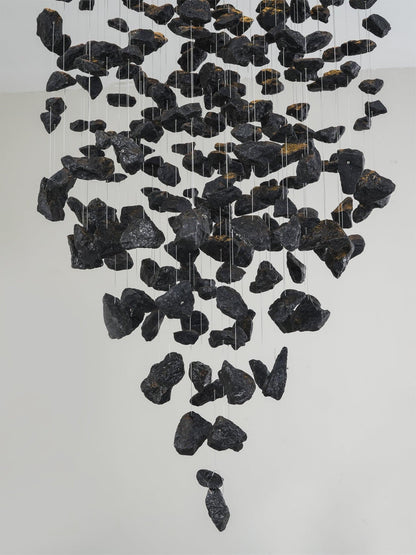 Charcoal Chandeliers G to L - Elegant Design, Adjustable Height