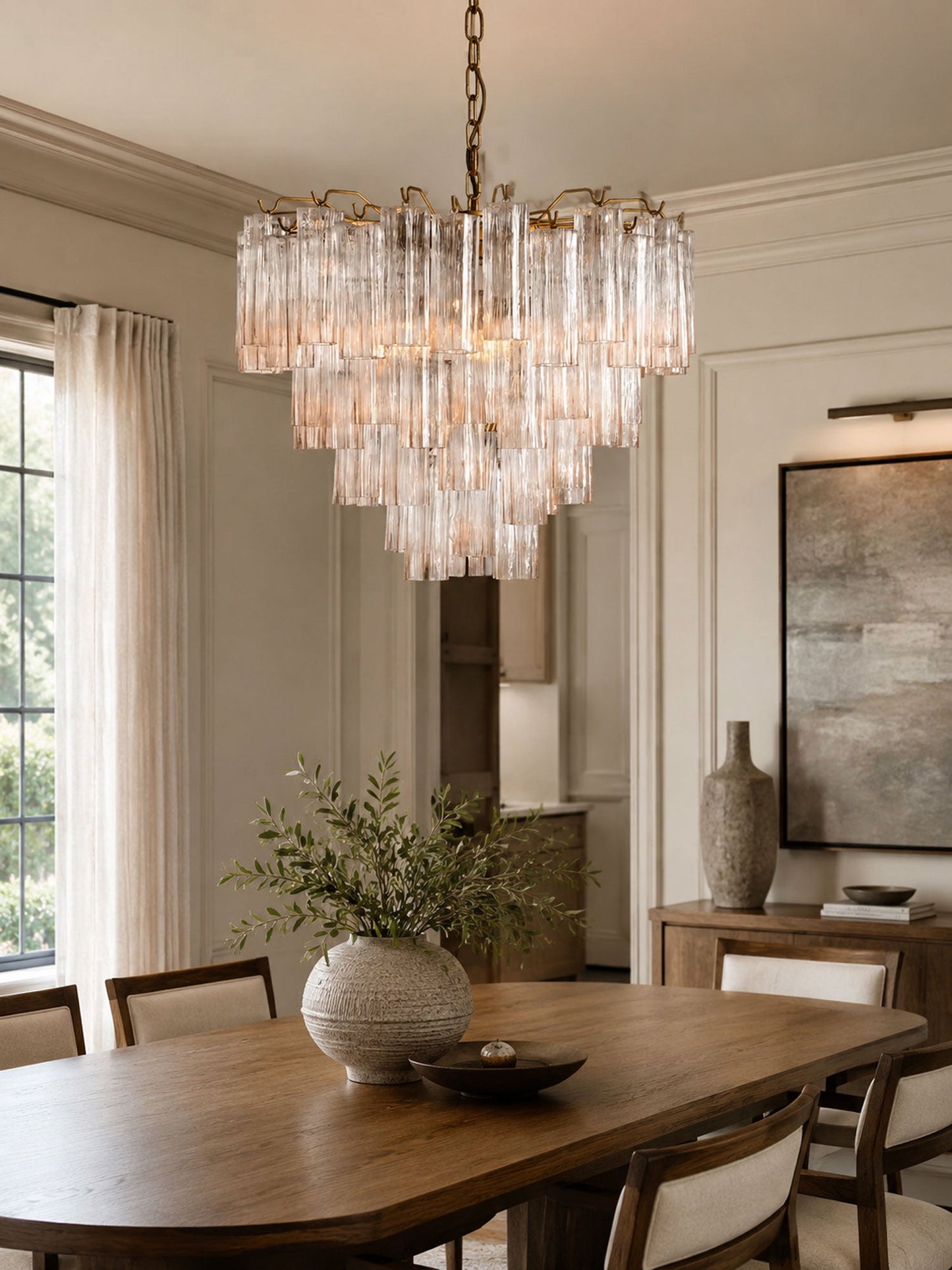 Chiara Chandelier - Elegant Crystal Design with Adjustable Height