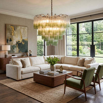 Chiara Chandelier - Elegant Crystal Design with Adjustable Height