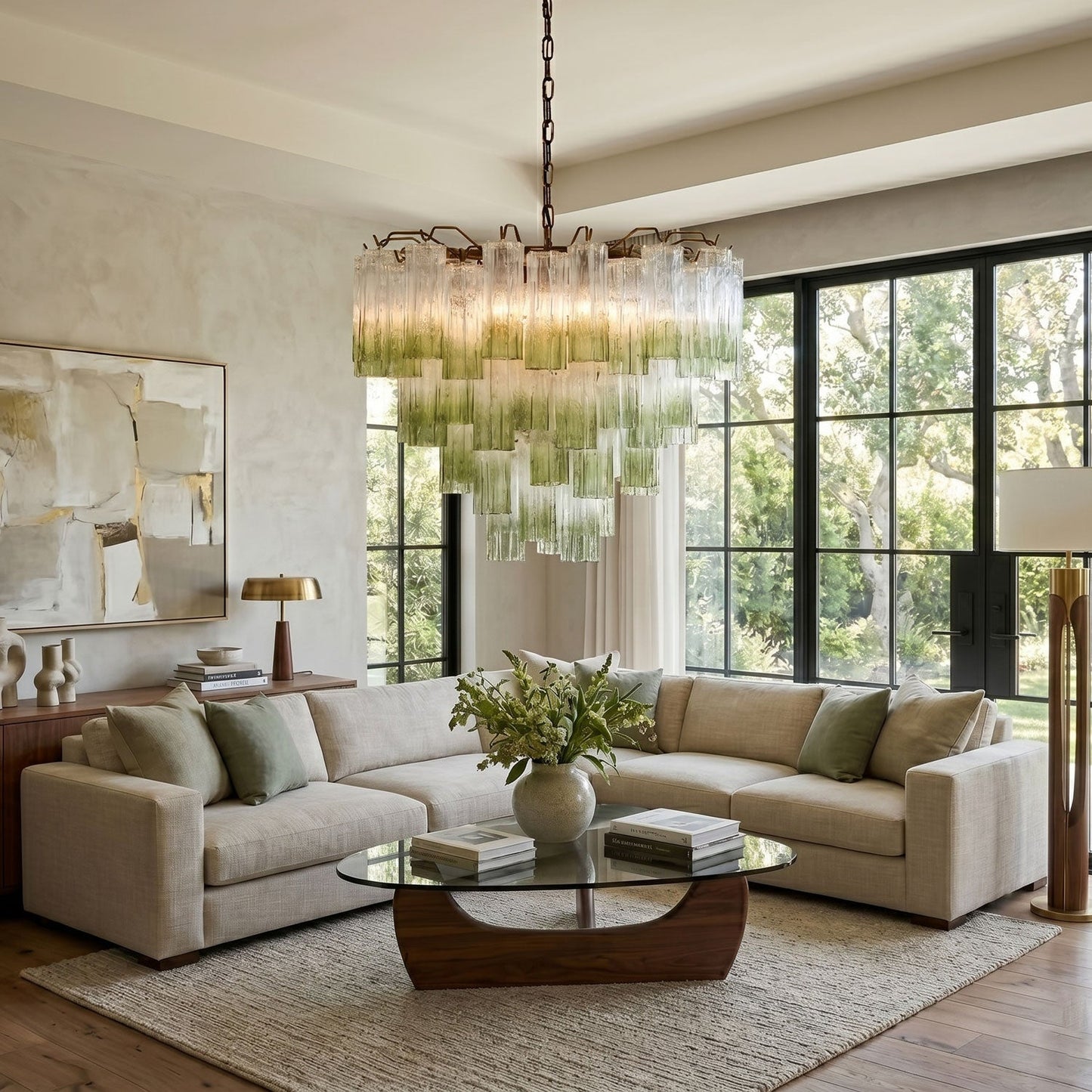 Chiara Chandelier - Elegant Crystal Design with Adjustable Height