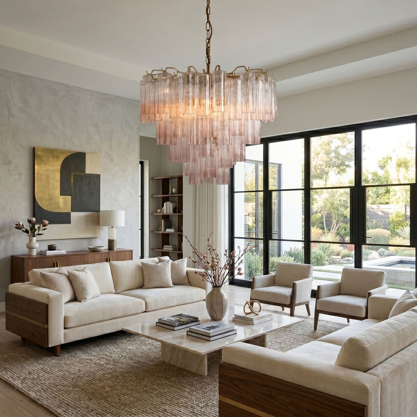 Chiara Chandelier - Elegant Crystal Design with Adjustable Height