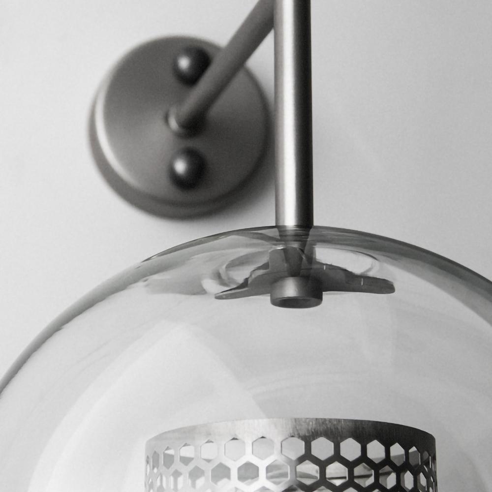 Chiswick Glass Wall Light - Modern Design, Adjustable Brightness