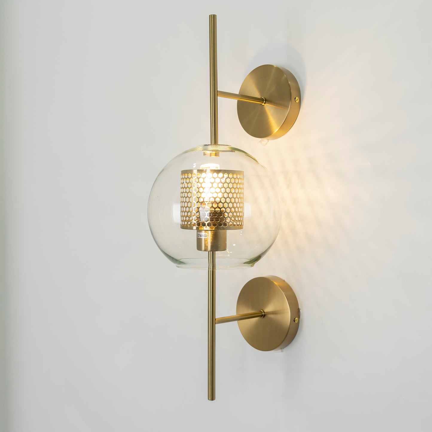 Chiswick Glass Wall Light - Modern Design, Adjustable Brightness