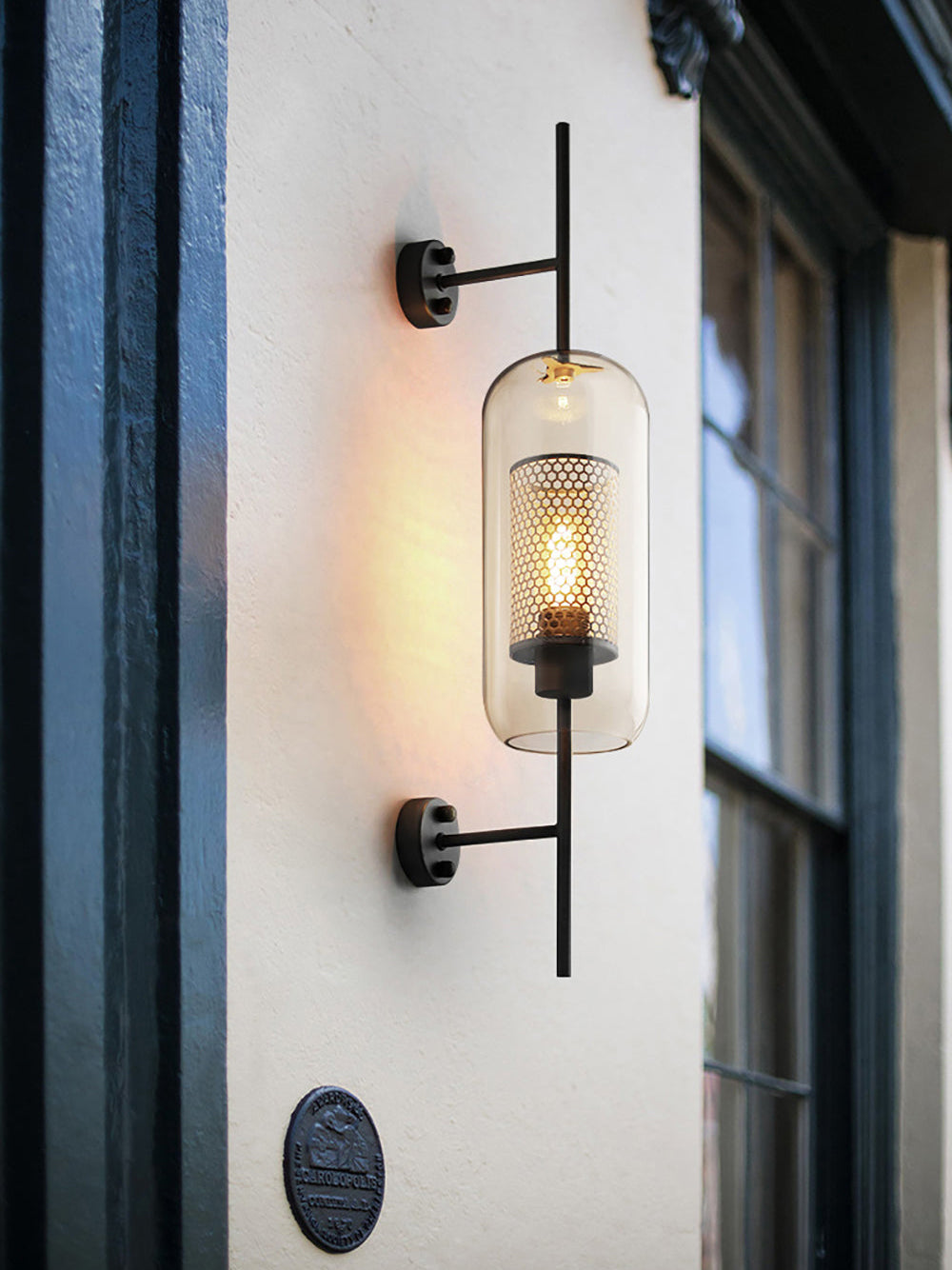 Chiswick Glass Wall Light - Modern Design, Adjustable Brightness