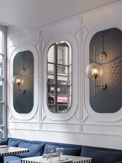 Chiswick Glass Wall Light - Modern Design, Adjustable Brightness