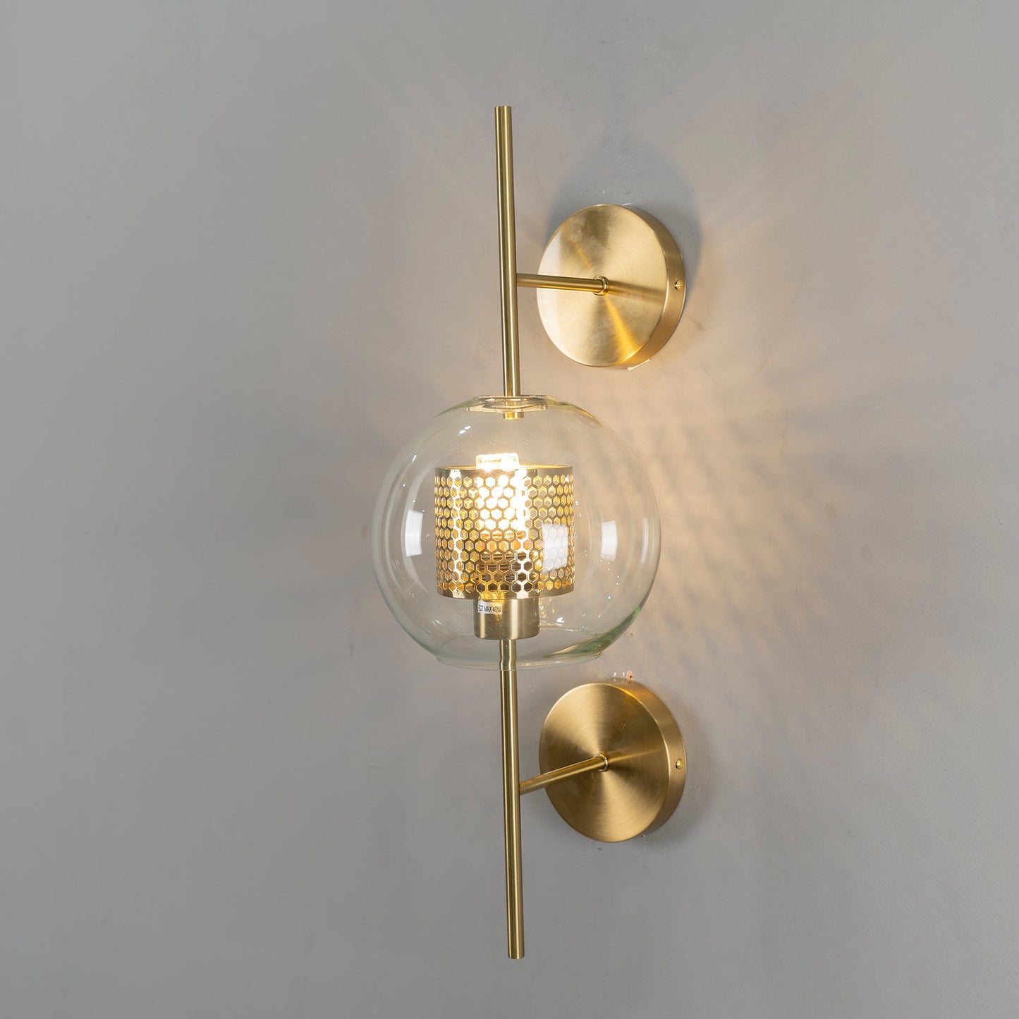 Chiswick Glass Wall Light - Modern Design, Adjustable Brightness