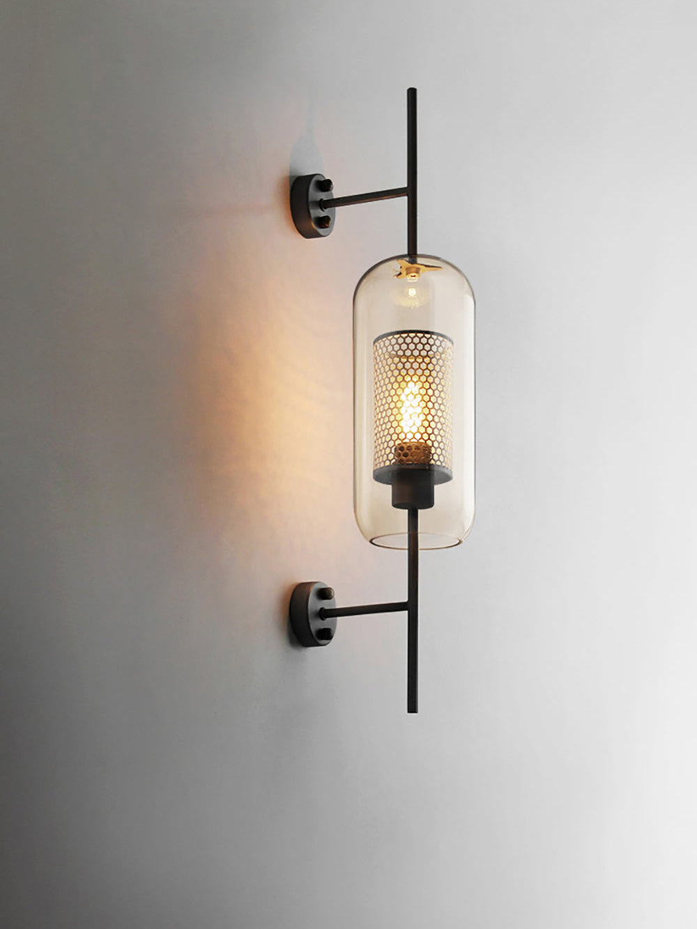 Chiswick Glass Wall Light - Modern Design, Adjustable Brightness