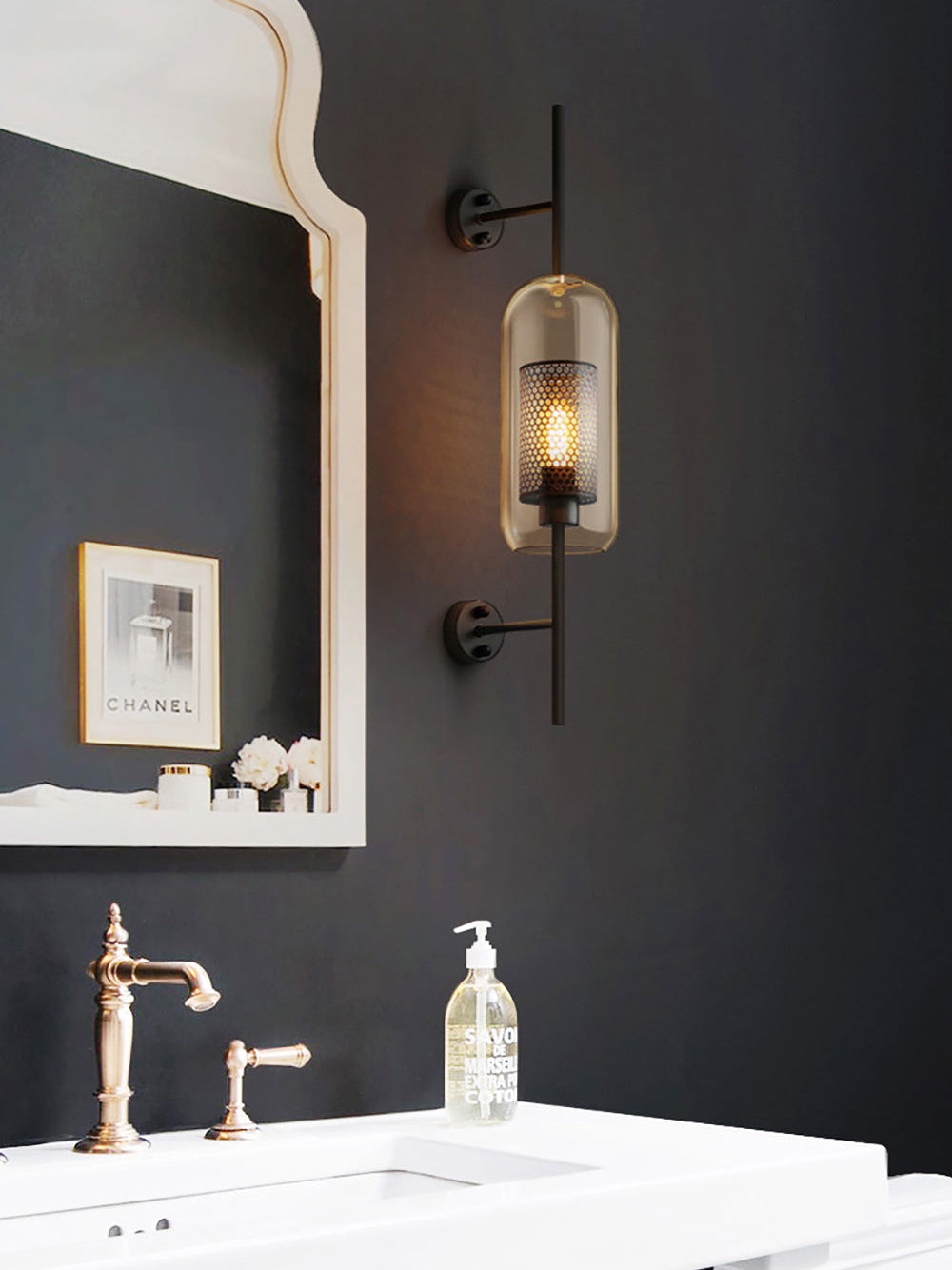 Chiswick Glass Wall Light - Modern Design, Adjustable Brightness