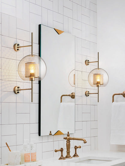 Chiswick Glass Wall Light - Modern Design, Adjustable Brightness