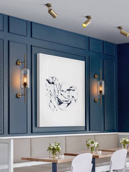 Chiswick Glass Wall Light - Modern Design, Adjustable Brightness