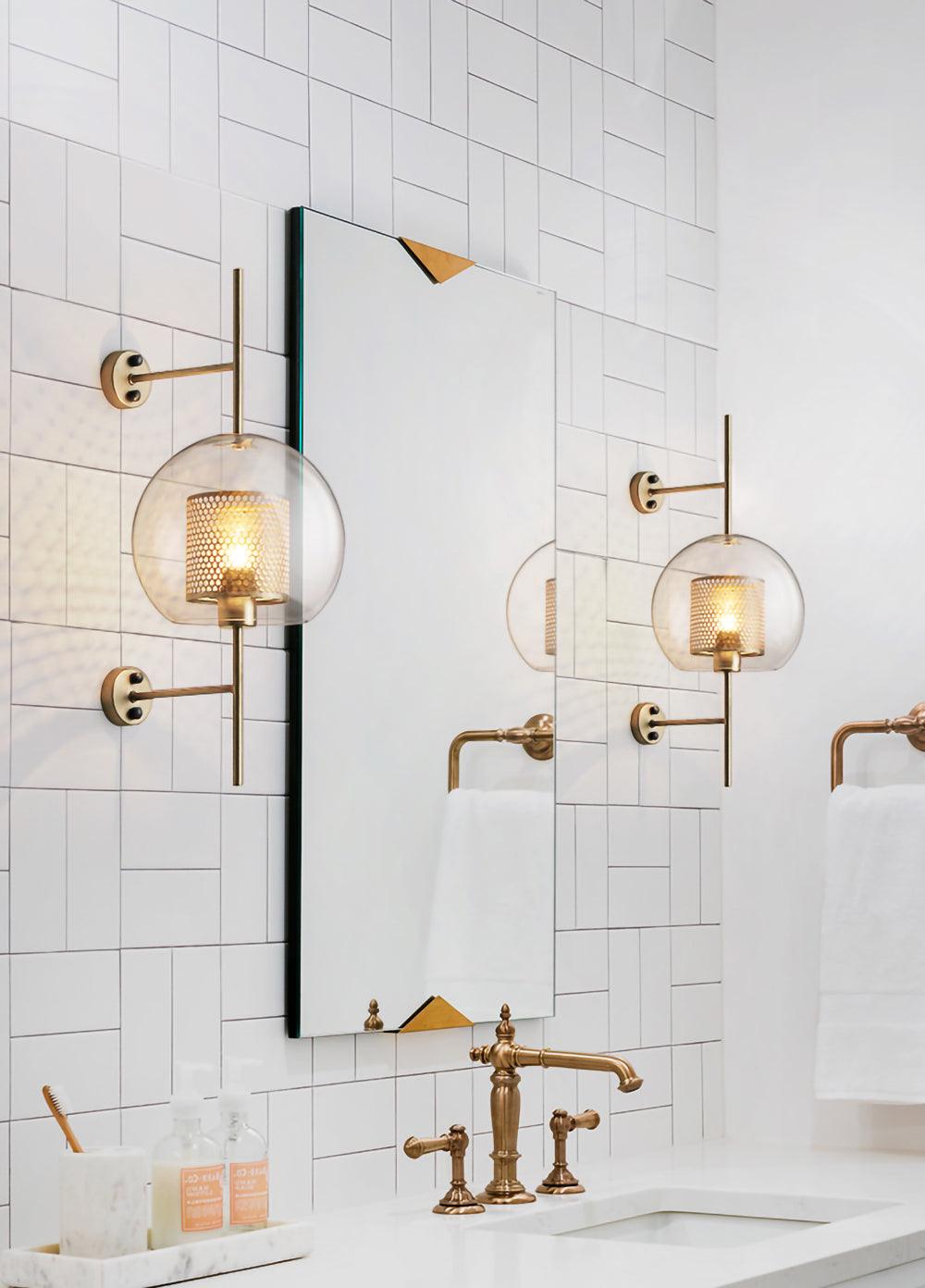 Chiswick Glass Wall Light - Modern Design, Adjustable Brightness