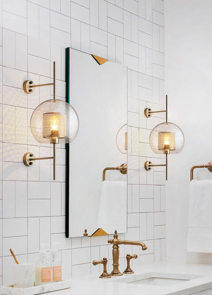 Chiswick Glass Wall Light - Modern Design, Adjustable Brightness