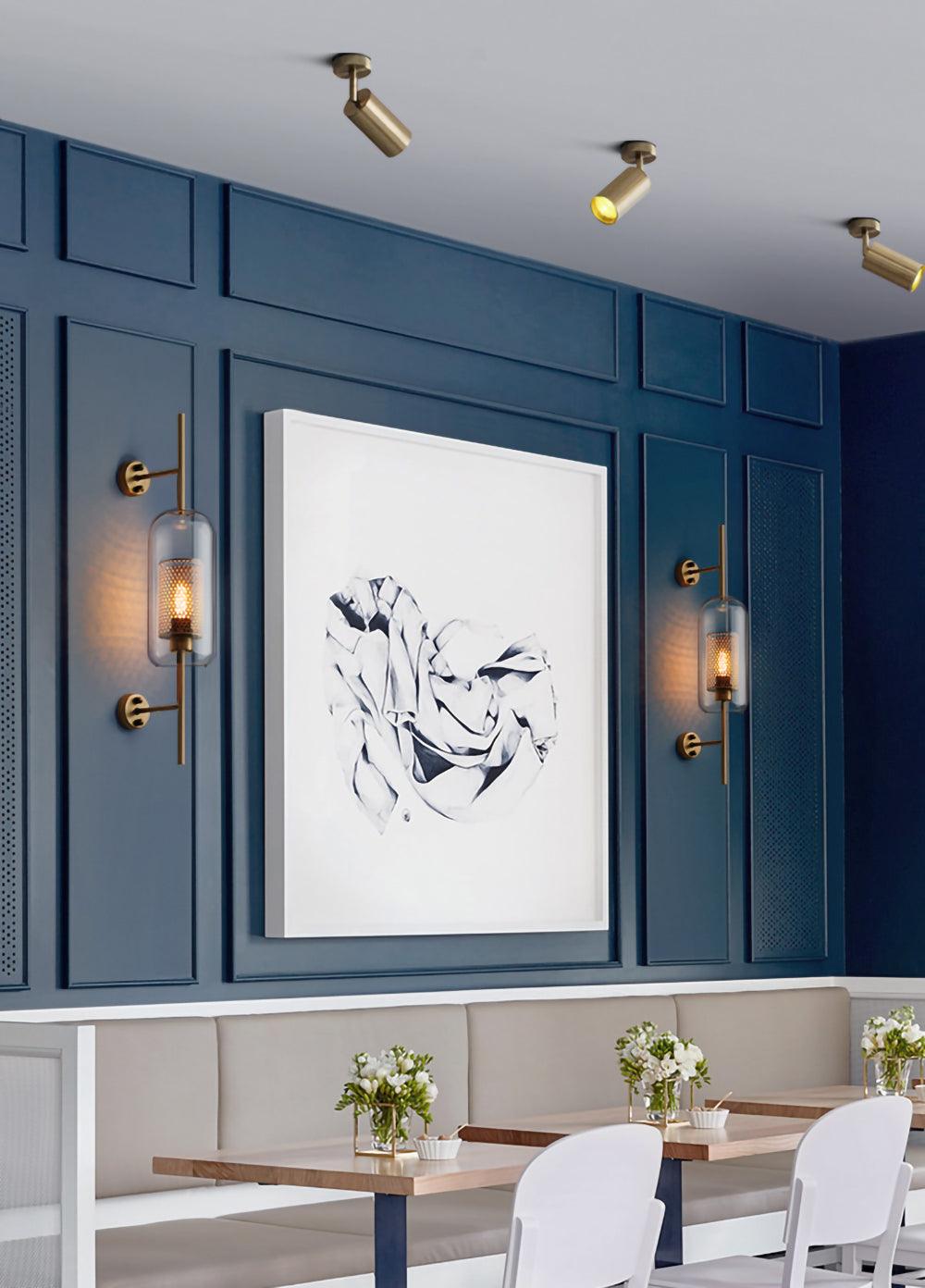 Chiswick Glass Wall Light - Modern Design, Adjustable Brightness