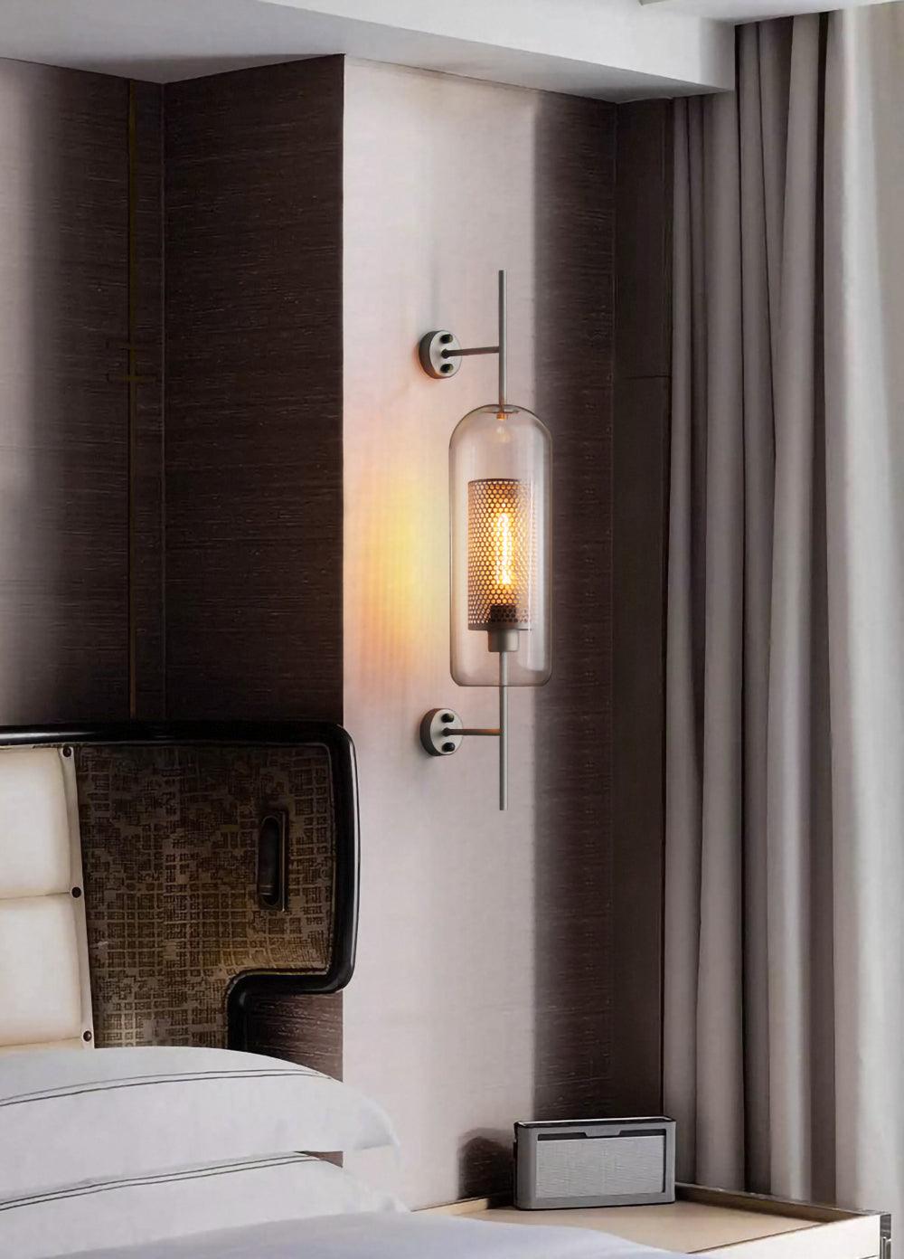 Chiswick Glass Wall Light - Modern Design, Adjustable Brightness