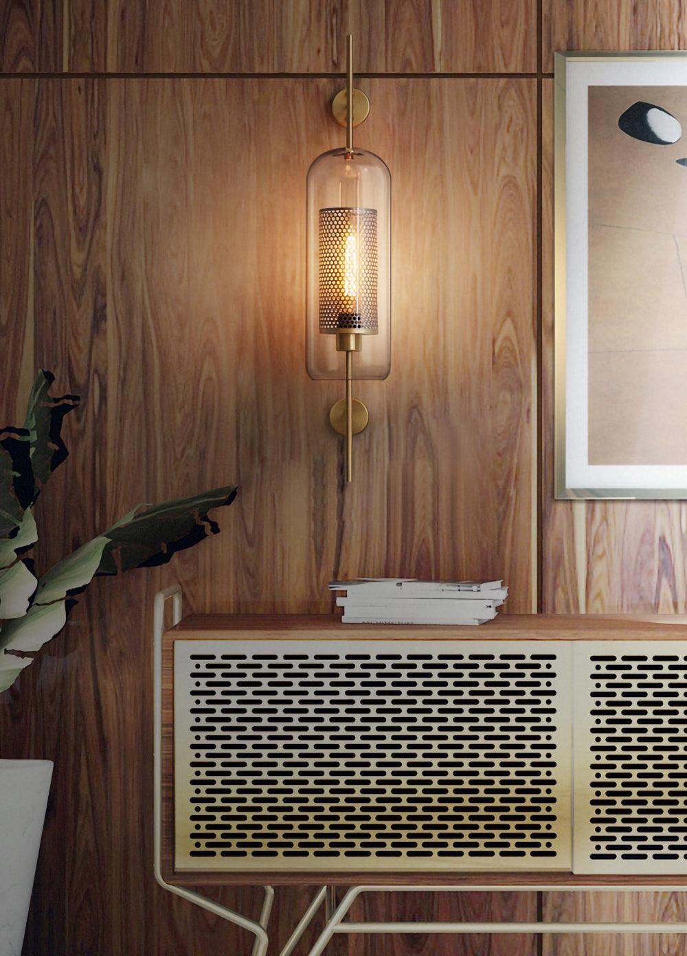 Chiswick Glass Wall Light - Modern Design, Adjustable Brightness