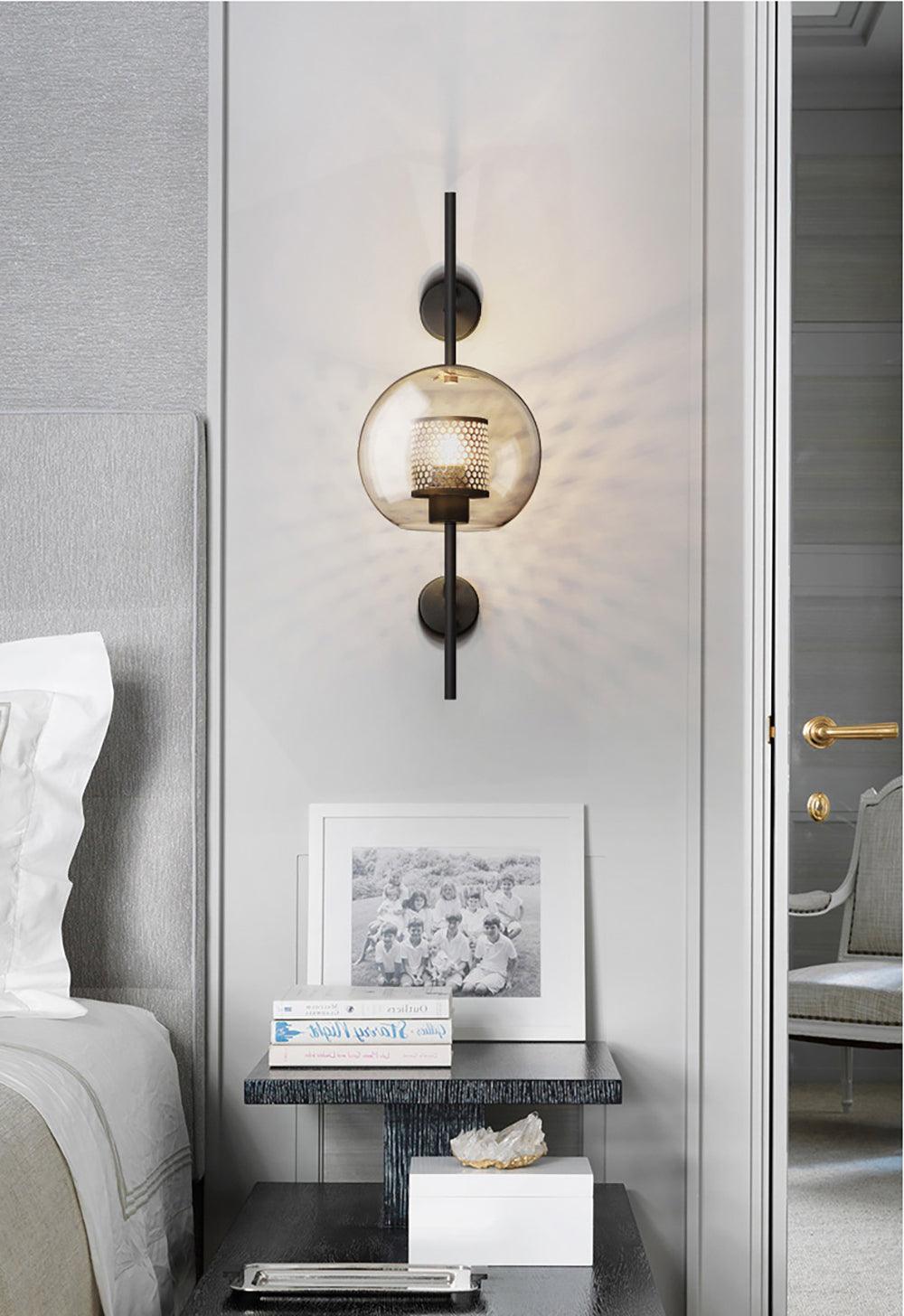 Chiswick Glass Wall Light - Modern Design, Adjustable Brightness
